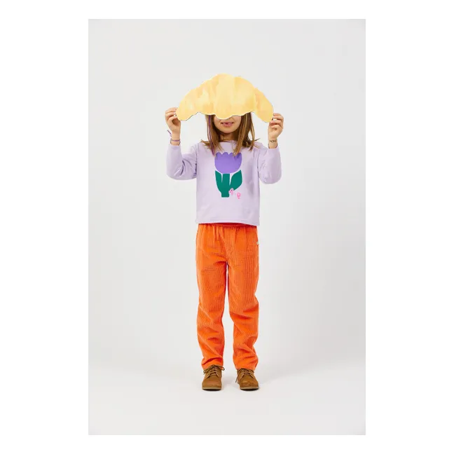T-shirt Tulipe Coton Bio | 	Lilas
