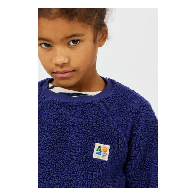 Sweat Façon Sherpa | Bleu marine