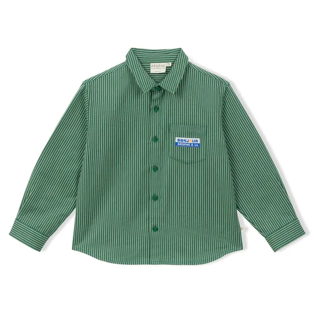 Chemise Rayée Denim | Vert