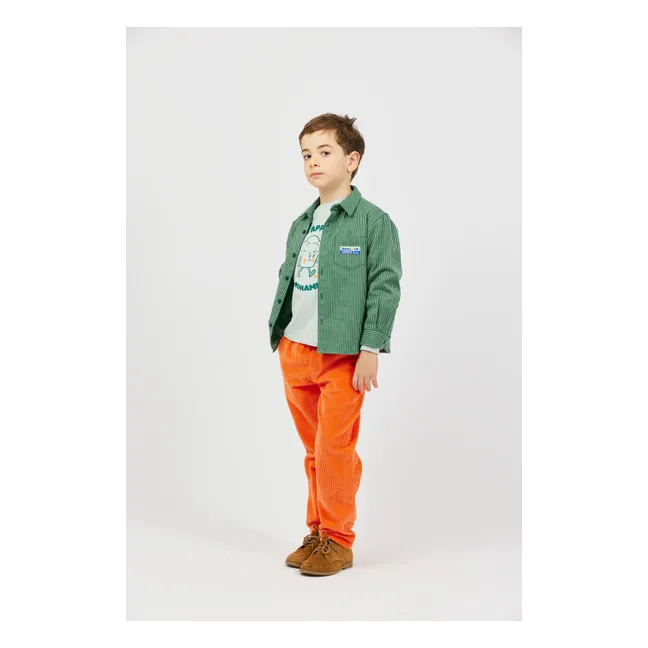 Chemise Rayée Denim | Vert