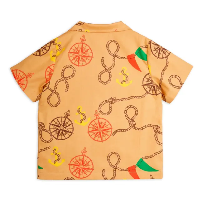 Camisa náutica de algodón orgánico | Beige