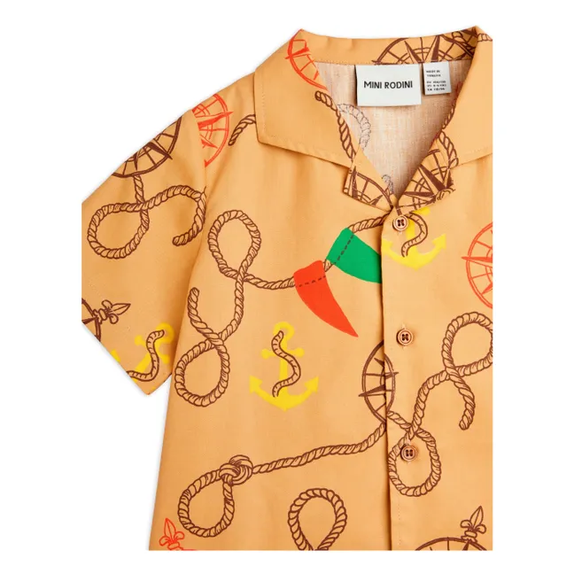 Camisa náutica de algodón orgánico | Beige