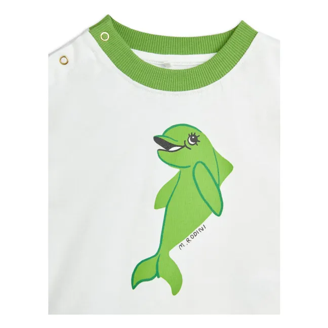 Conjunto de camiseta y pantalón corto Dolphin de algodón ecológico | Verde