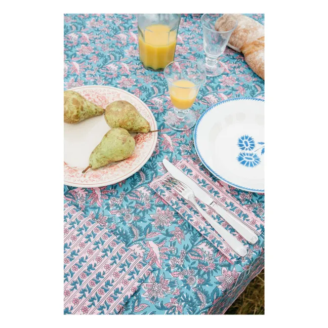Nappe Carla en coton bio | Bleu