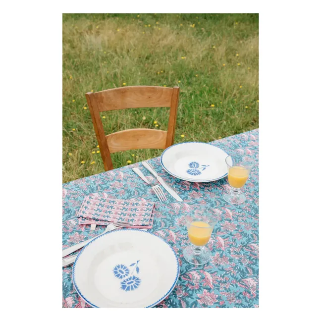 Nappe Carla en coton bio | Bleu