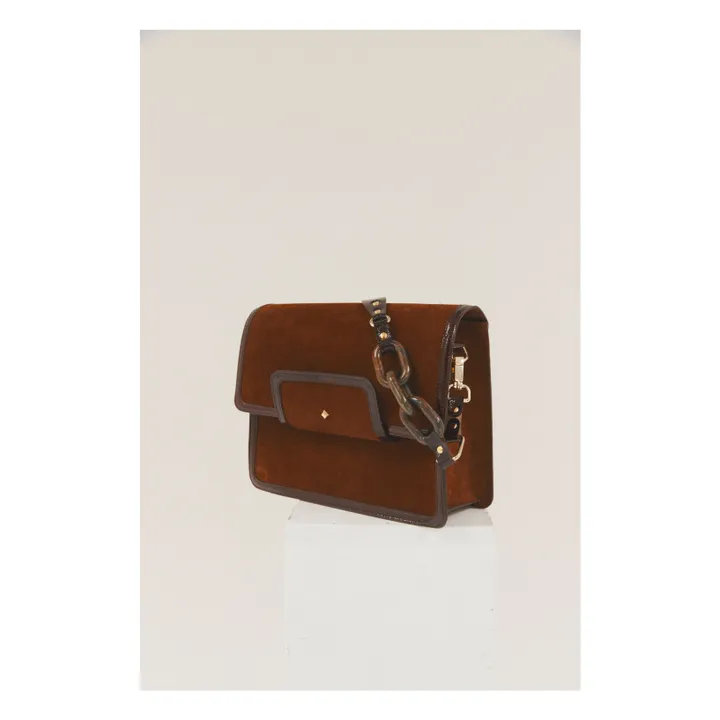 Sac Le Grand Mischka Velours | Chocolat- Image produit n°7