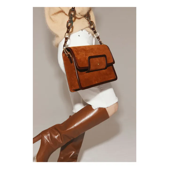 Sac Le Grand Mischka Velours | Chocolat- Image produit n°6