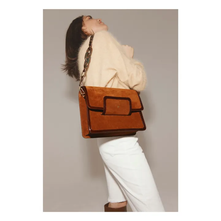 Sac Le Grand Mischka Velours | Chocolat- Image produit n°2