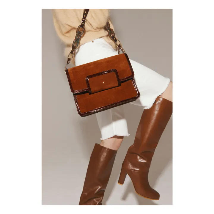 Sac Le Grand Mischka Velours | Chocolat- Image produit n°5