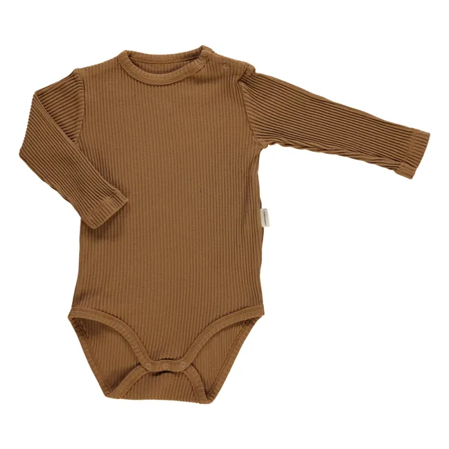 Aloes Ribbed Bodysuit | Brown