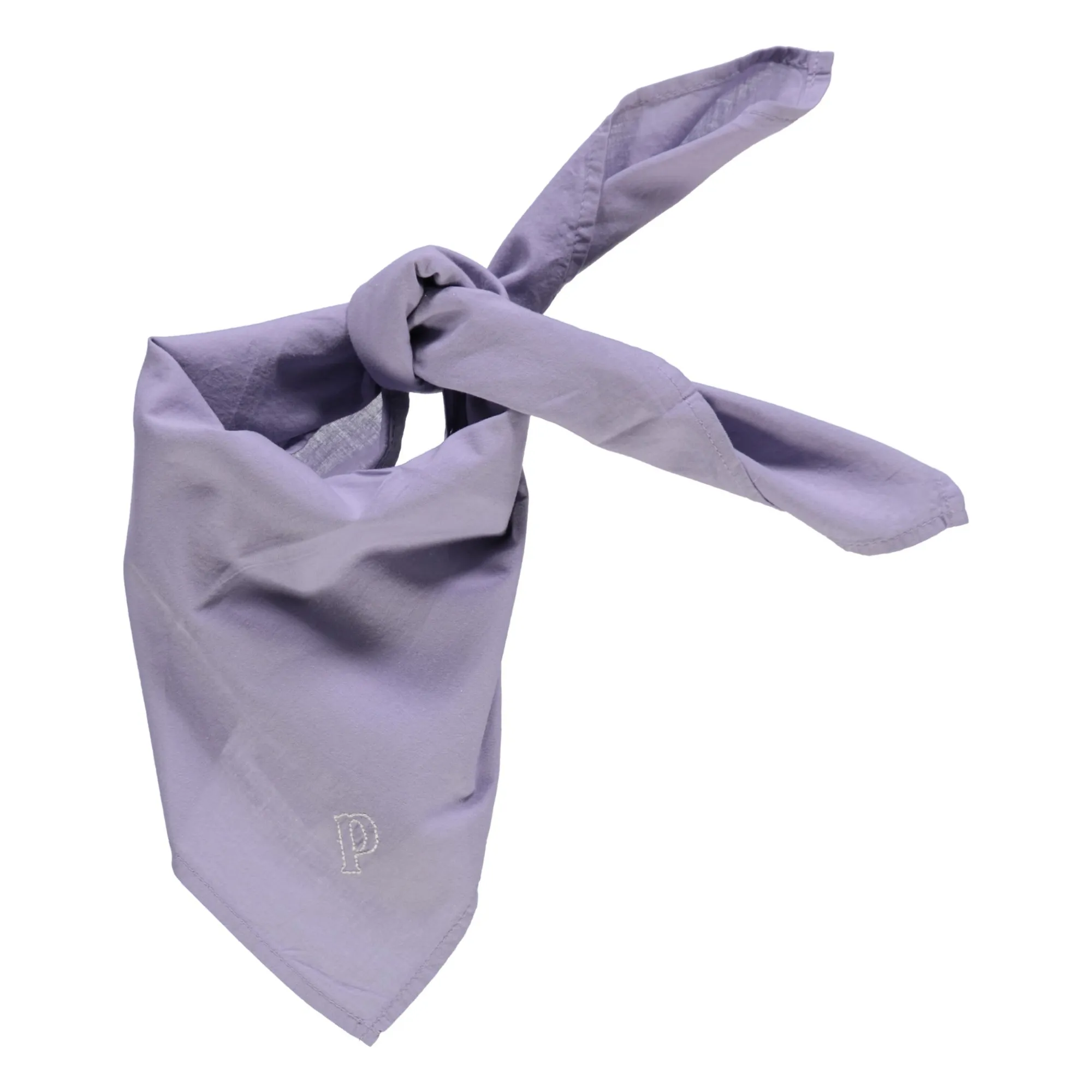 Poudre Organic Lavender Cotton Gauze Embroidered Sunflower Scarf