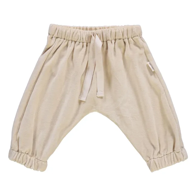 Saroual de terciopelo y canela | Beige