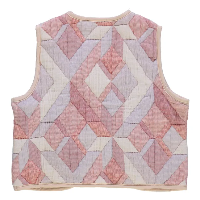 Chaqueta sin mangas Cercis Patchwork | Crudo