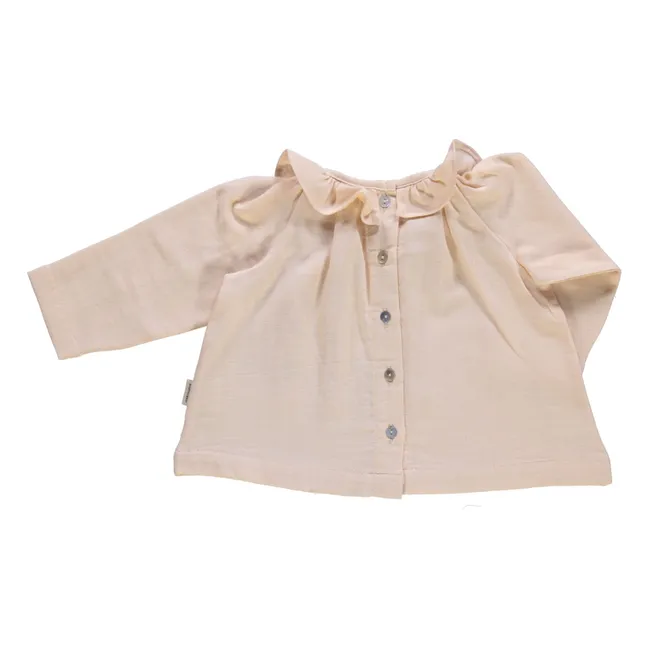 Blouse Charme à Volants | Rose pâle