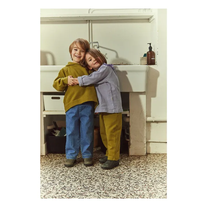 Pantalón algodón orgánico Pomelos | Azul- Imagen del producto n°0