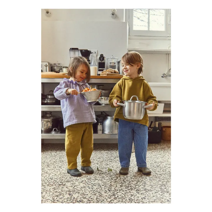 Pantalón algodón orgánico Pomelos | Azul- Imagen del producto n°2