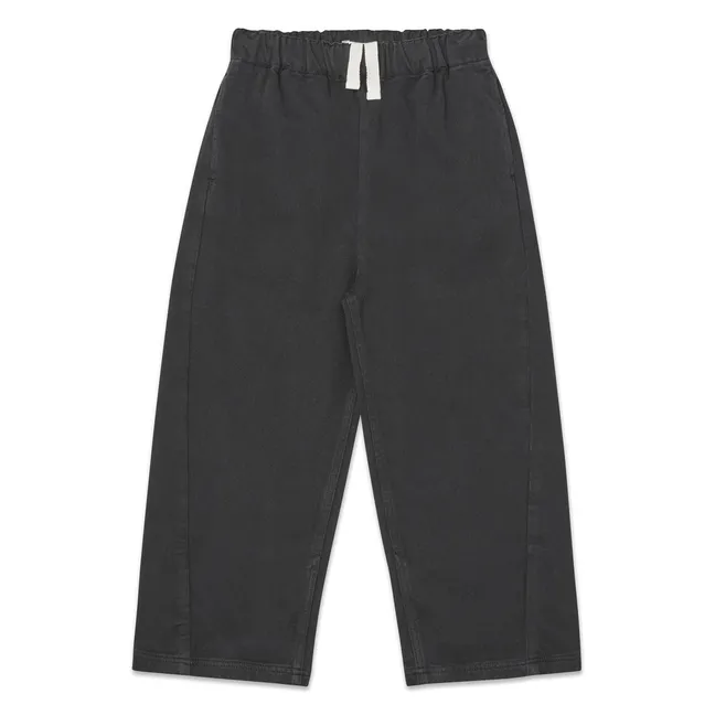 Pantalon Large Elastiqué Coton Bio | Marron