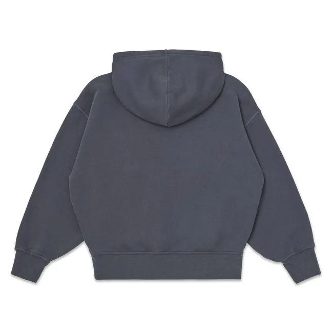 Sweat à Capuche Logo Coton Bio | Gris