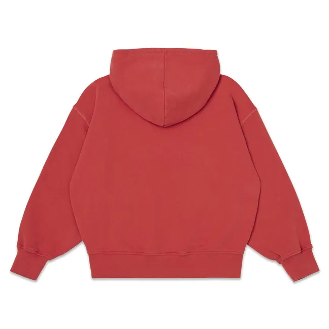 Sweat à Capuche Logo Coton Bio | Rouge