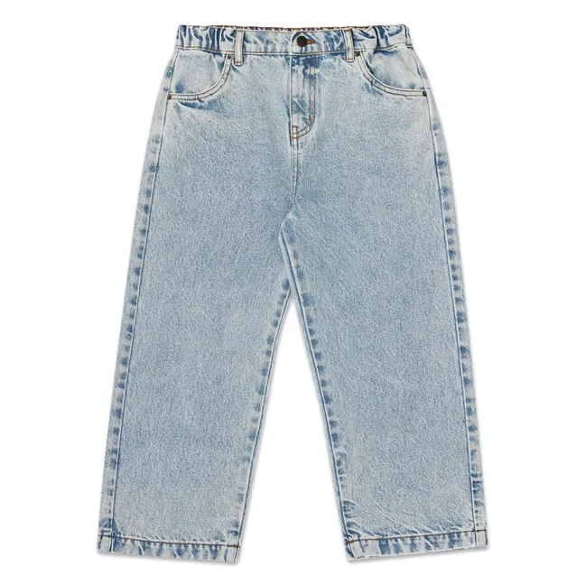 Jean Large Coton Bio | Vintage blue denim