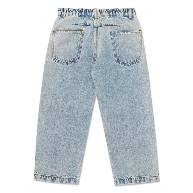 Jean Large Coton Bio | Vintage blue denim