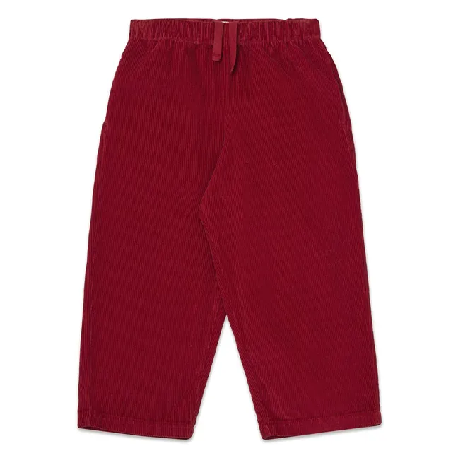 Pantalon Large Fibres Recyclées | Rouge