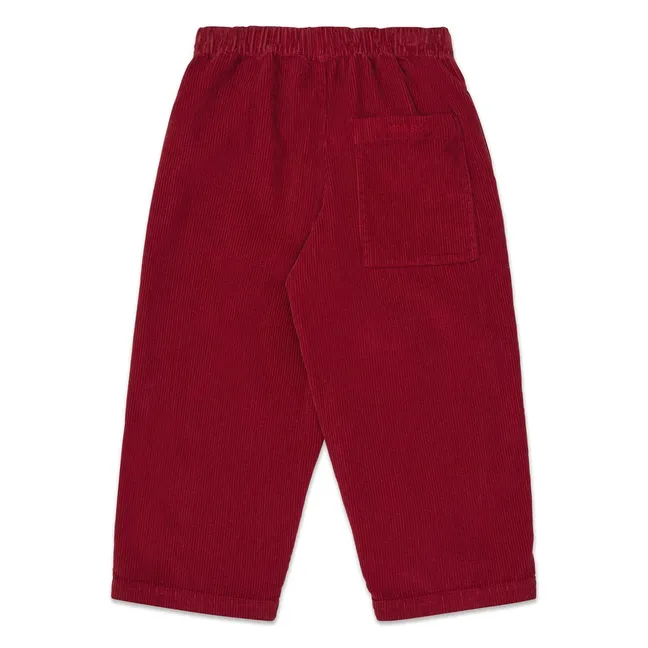 Pantalon Large Fibres Recyclées | Rouge