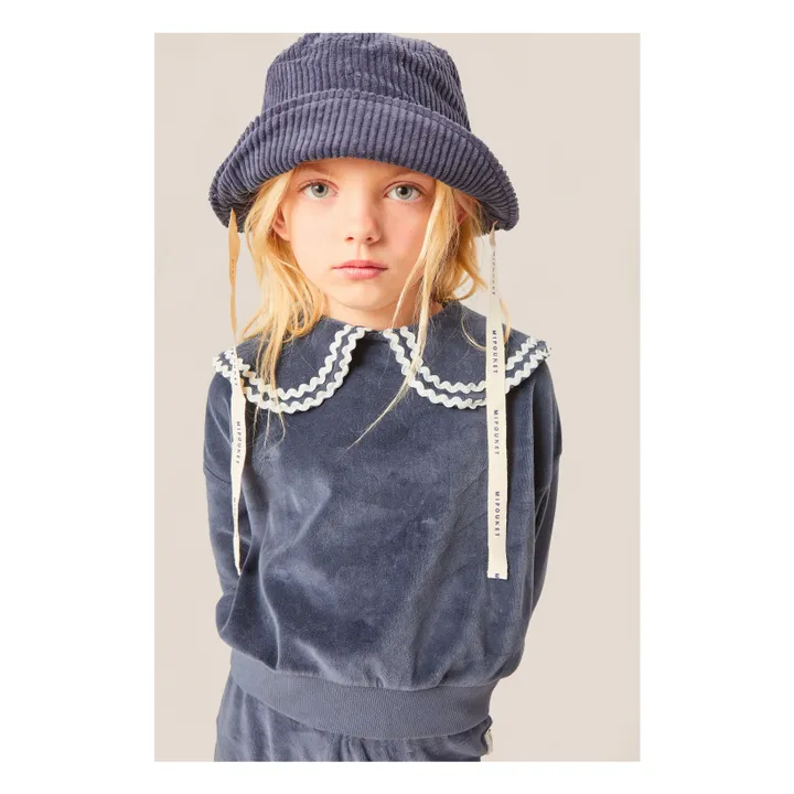 Maglione di velluto Lola | Blu- Immagine del prodotto n°1