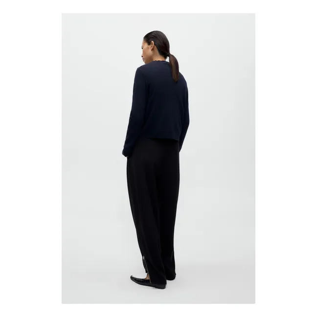 Cardigan Merino Laine | Bleu foncé