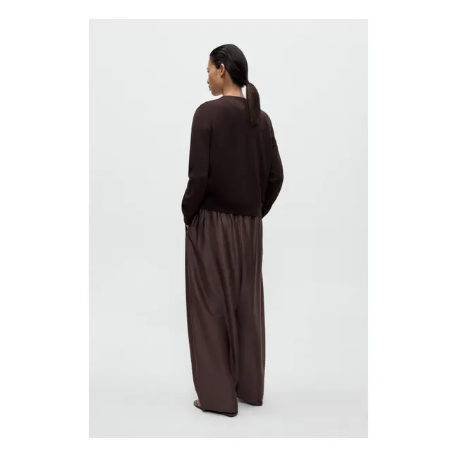 Cardigan Merino Laine | Marron