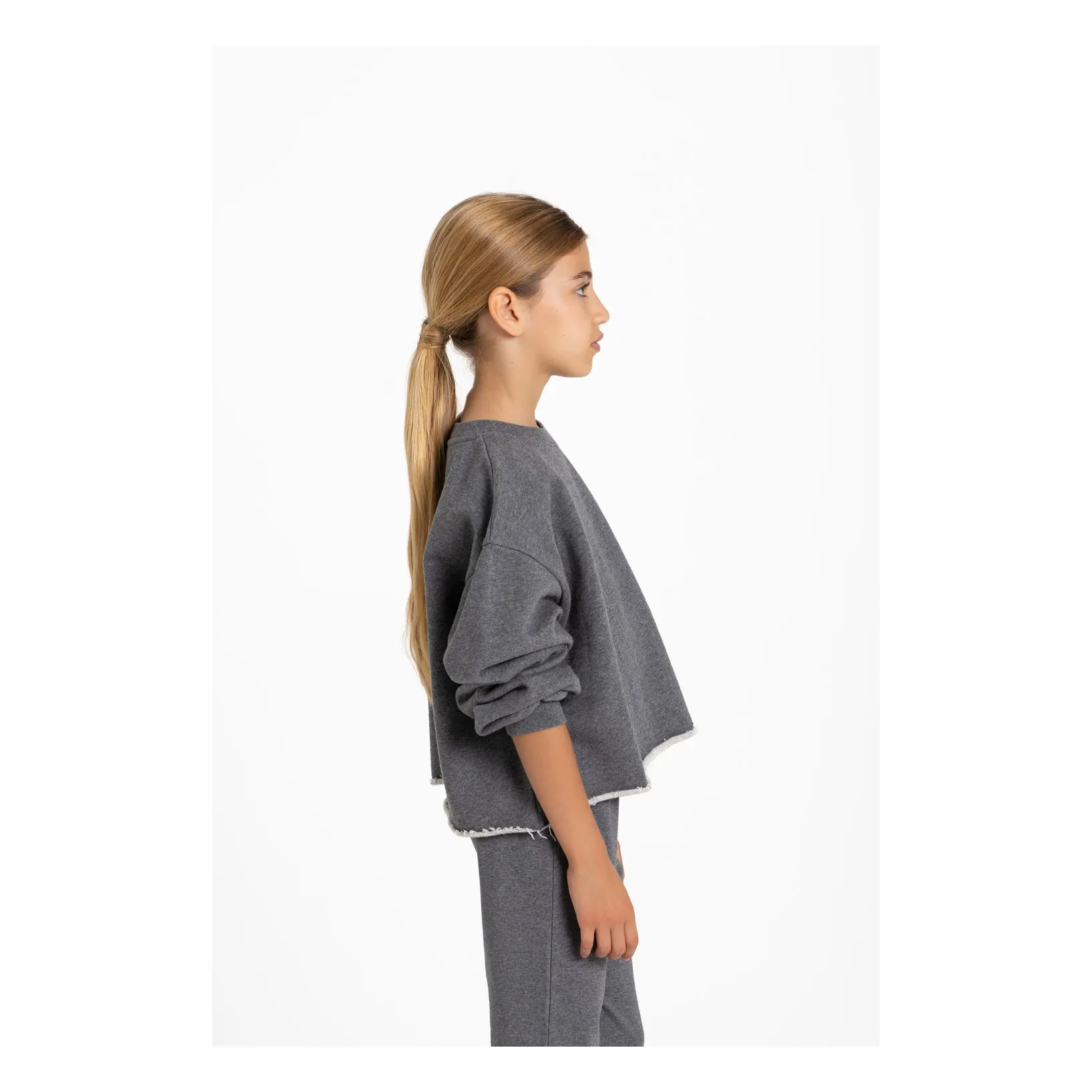 Sweat Kensington Coton Bio | Gris chiné- Image produit n°10