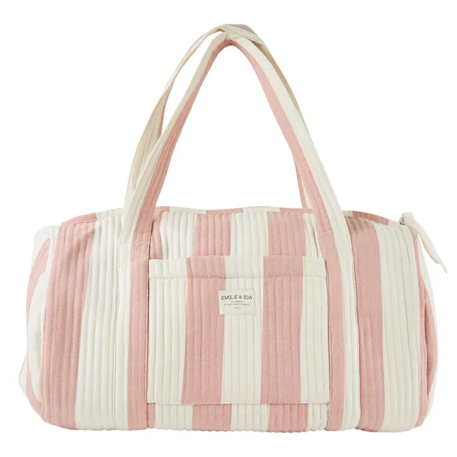 Sac week end Rayure | Rose