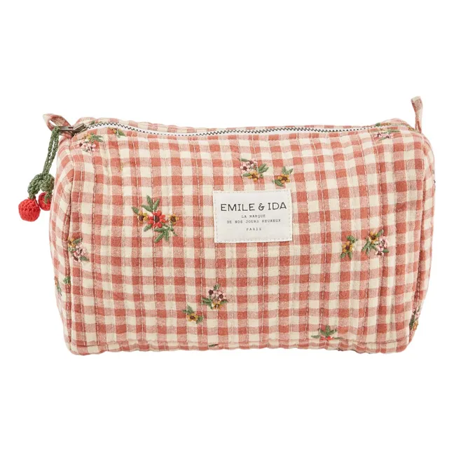 Trousse de toilette Vichy | Ocre
