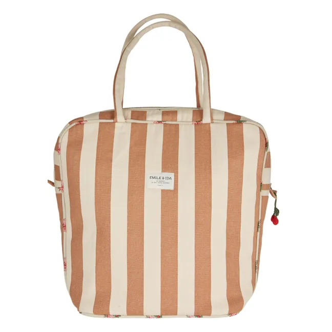 Bolso de fin de semana Rayure | Ocre