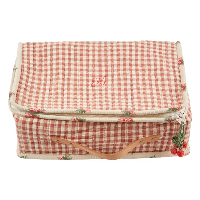 Valise de rangement Vichy | Ocre