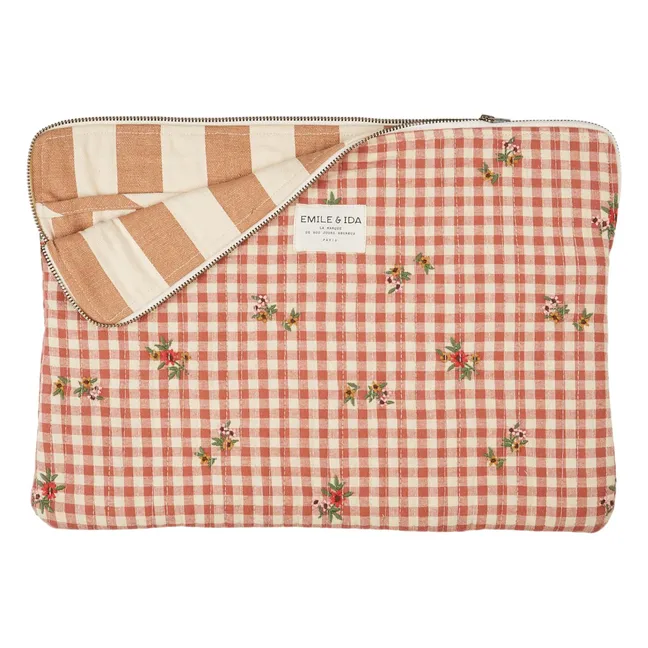 Pochette pour ordinateur Vichy | Ocre