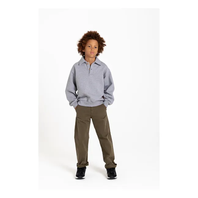 Polo Phoenix Bretzel Coton Bio | Gris chiné