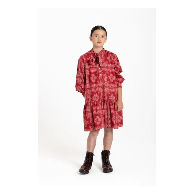 Robe Romy Bandana | Rouge foncé