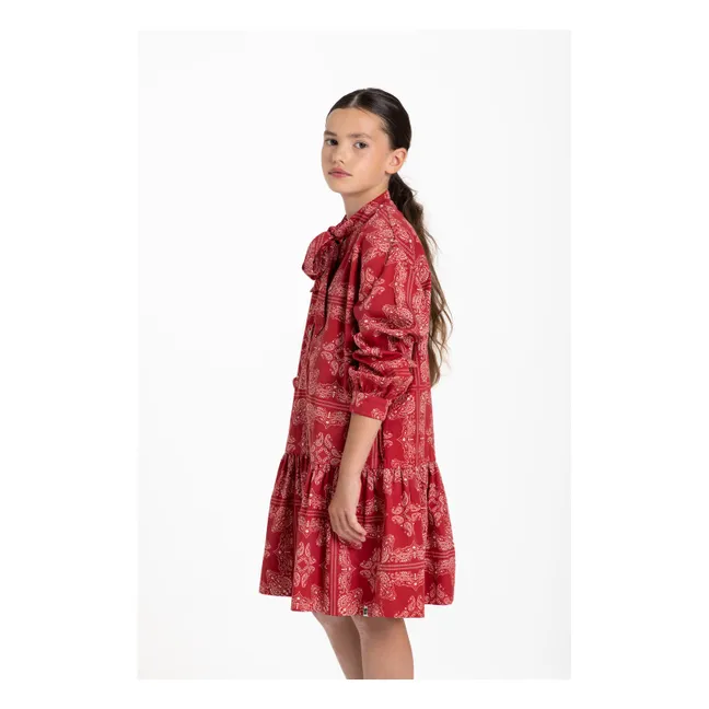 Robe Romy Bandana | Rouge foncé