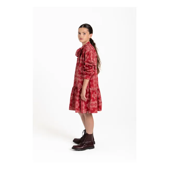 Robe Romy Bandana | Rouge foncé