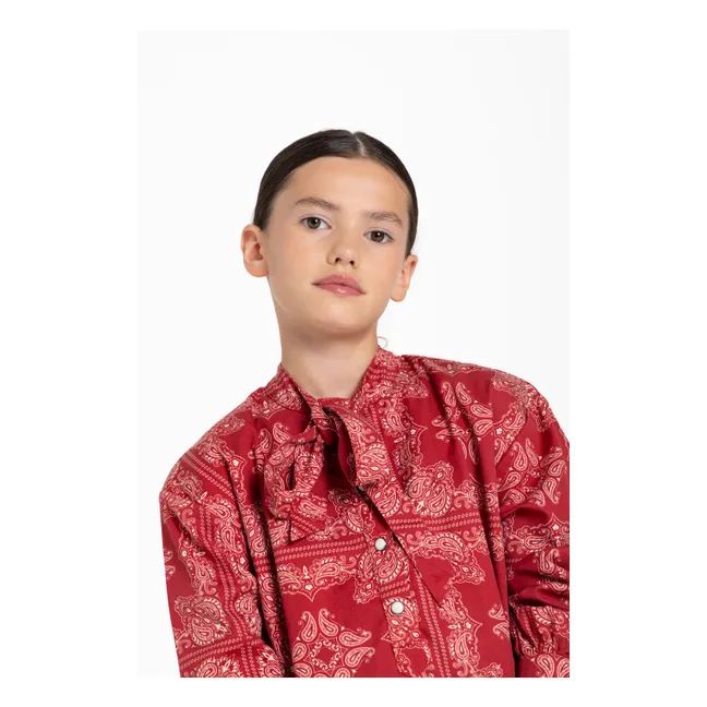 Robe Romy Bandana | Rouge foncé