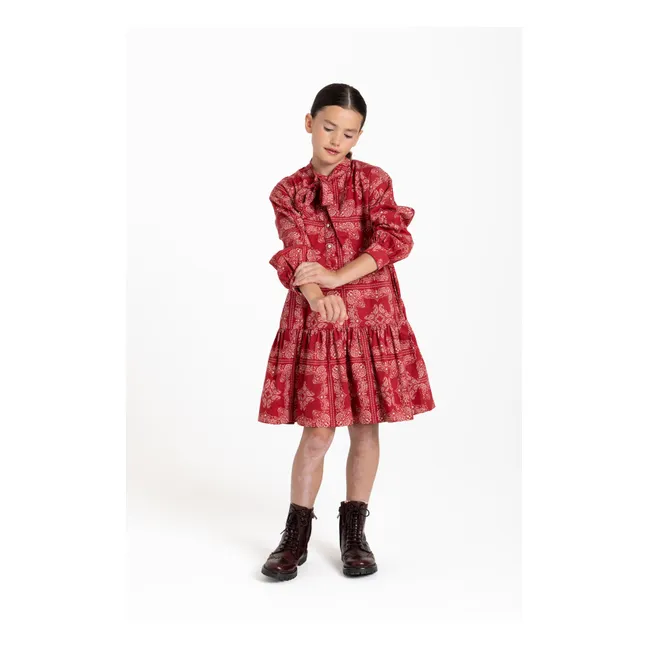 Robe Romy Bandana | Rouge foncé
