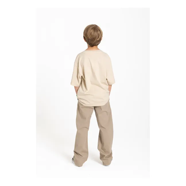 T-shirt Finn Spaghetti Coton Bio | Blanc cassé