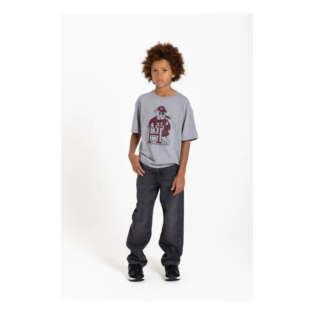 T-shirt Finn Bulldog Coton Bio | Gris chiné