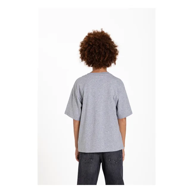 T-shirt Finn Bulldog Coton Bio | Gris chiné