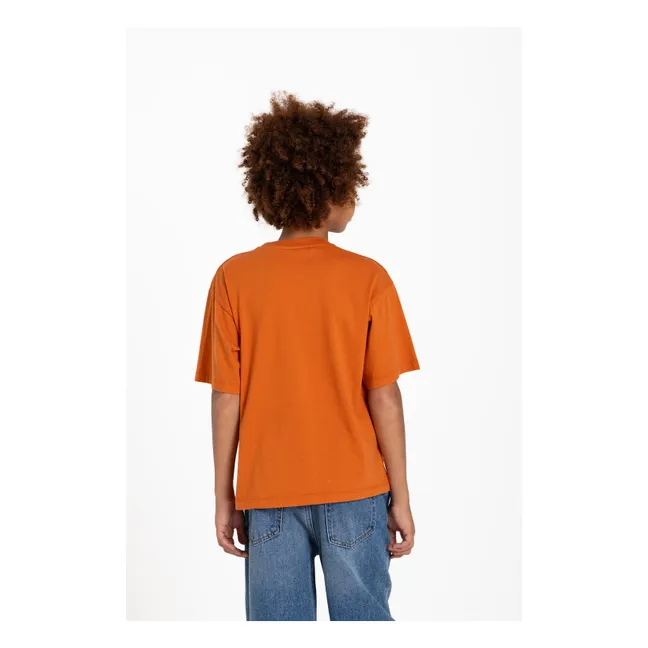 Finn Moto Organic Cotton T-Shirt | Rust