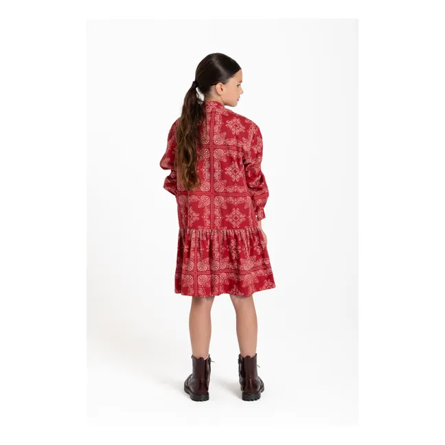 Robe Romy Bandana | Rouge foncé