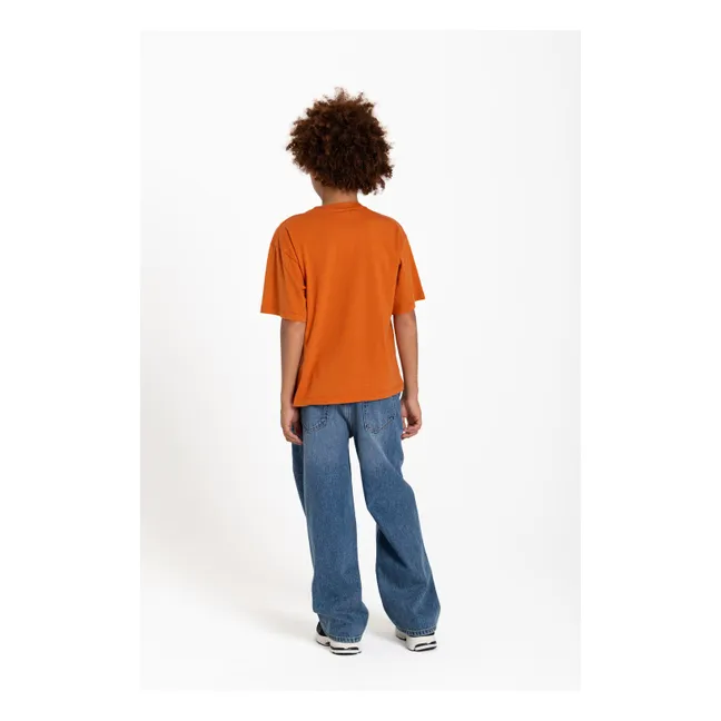 Finn Moto Organic Cotton T-Shirt | Rust