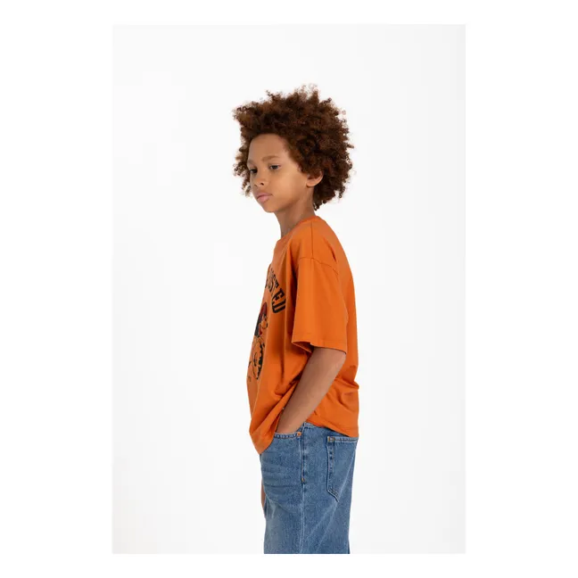 Finn Moto Organic Cotton T-Shirt | Rust