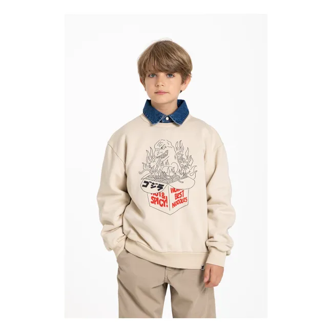 Ryde Godzilla Organic Cotton Sweatshirt | Off white